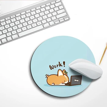 1pcs Bonito mouse pad redondo pequeno grande almofada portátil office home natural antiderrapante de borracha mouse pad