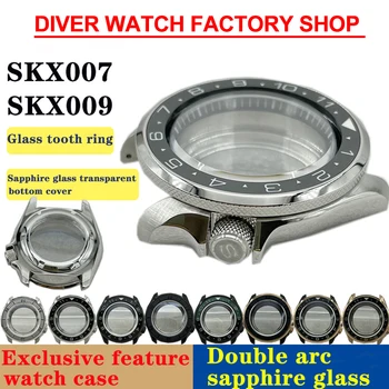 Para Seiko SKX007/9 caixa de Relógio de Acessórios de Safira Transparente da Tampa Inferior Modificado Caso Adequado Para 28,5 mm Mostrador do Relógio