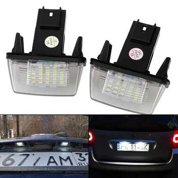 12V LED Luzes da matrícula do Carro Lâmpadas de Acessórios Auto Para o Peugeot 206 207 306 307 308 5008 406 407 Citroen C3 C4 C5 Livre de erros