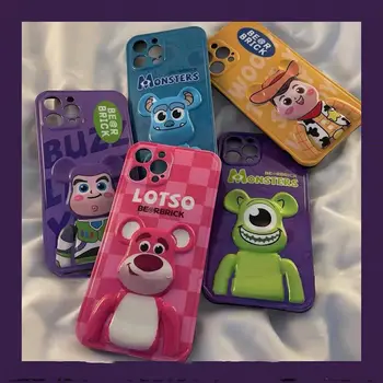 Toy Story, Buzz Lightyear, Lots-o'-Huggin' Bear caixa do Telefone 3D Para iPhone 13 12 11 Pro Max Mini XR XS X Monsters, Inc. Tampa Traseira