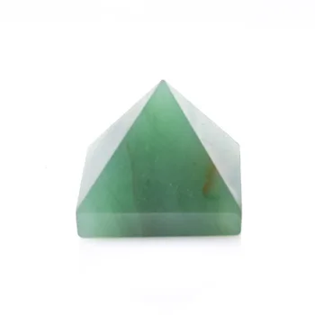Africana de pinheiro Verde jade Pirâmide de 50mm de Pedra de Cura Poderosa, de Metafísica, de Reiki