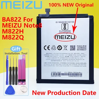 Meizu 100% Original BA822 3600mAh Bateria Para o Meizu Nota 8 Note8 M822H/M822Q Telefone Inteligente Bateria de alta qualidade+de Número de Rastreamento