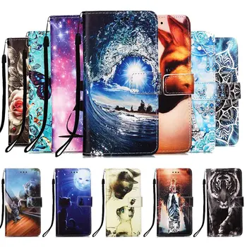 Casos de telefone De Samsung Galaxy A51 A71 A50 A70 A20E A21S A31 A40 A41 A42 Magnéticos, Flip Animal Pintado Carteira Estilo de Livro Capa