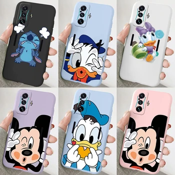 para POCO F4 GT 5G F4gt Caso de Telefone Bonito dos desenhos animados do Minnie do Mickey Mouse da Margarida Donald Duck Ponto de TPU Macio de Silicone Smartphone Capa