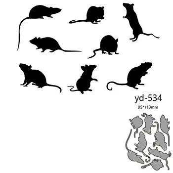 De Corte de Metal Morre de Corte de Molde Animal mouse Decoração de álbum de recortes de Papel Craft Faca Molde Lâmina Soco Estênceis
