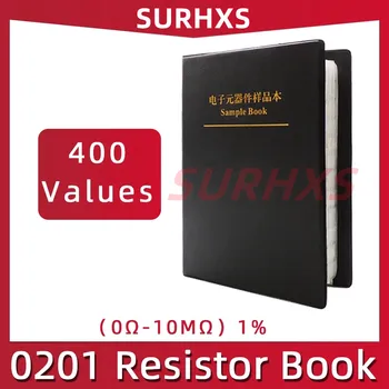 0201 400Values 1% Resistor SMD Exemplo de Livro RC0402 FR-07 0R~10M 400Values 50pcs 20000pcs Resistores Kit