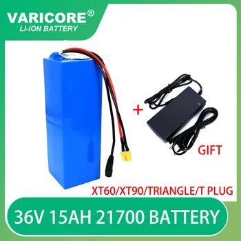 VariCore 36V 15Ah 21700 10S3P bateria 500W de potência de alta baterias 42V 15000mAh bicicleta elétrica Ebike BMS e 2A Carregador