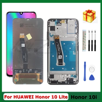 Para o Huawei Honor 10 Lite Display LCD Com moldura de Peças de Reposição para honra 10i HRY-LX1 HRY-LX2 Completo Painel de Vidro da Tela de Toque