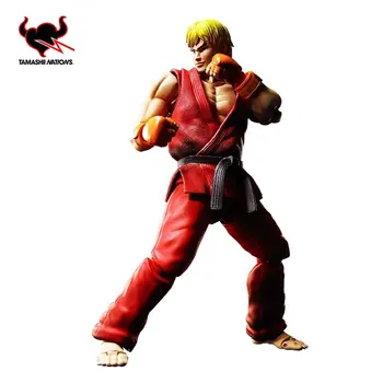 TAMASHII NATIONS Bandai S. H. Figuarts Ken Masters Street Fighter Figura de Ação, Modelo de colecionador de Brinquedos do dia das bruxas