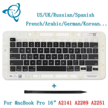 A2141 A2289 A2251 Keycaps para o Portátil Macbook Teclas Tampa Teclado Tesoura de Reparação EUA/reino UNIDO/espanhol/russo/francês/alemão......2020