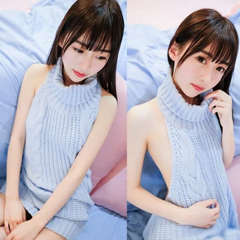 FORERUN Queda 2021 Moda Virgin Killer Camisola coreano Off Ombro Tricô Mulheres Blusas de Gola alta sem encosto Sexy 
