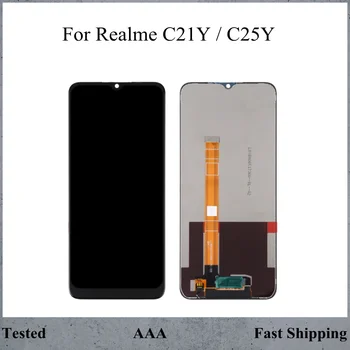 Tela Original Para Realme C21Y RMX3261 tela LCD Touch Substituição do conjunto do Digitador Para Realme C25Y LCD