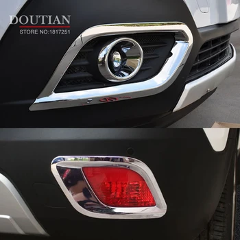Carro-Styling Para a Opel, Vauxhall Mokka 2013 2014 2015 ABS cromado Frontal / Traseira de Nevoeiro Luzes de Nevoeiro da Tampa da lâmpada Guarnição Acessórios
