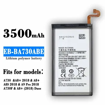 Do Original de SAMSUNG Telefone de Substituição de Bateria de 3500mAh EB-BA730ABE Para Samsung Galaxy A8 ALÉM de 2018 A730 A730F Baterias