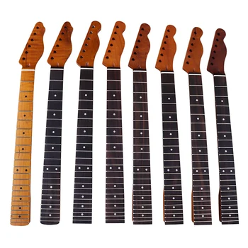 Assado Canadá Maple madeira do braço da Guitarra De 6 de Seqüência de caracteres de rosewood fingerboard Elétrico, 22 trastes, braço da Guitarra