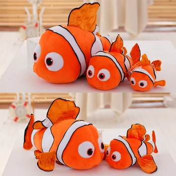 Cartoon Anime Disney Super Bonito Nemo ClownfishToy de Simulação de Vida Marinha Boneca para Crianças, Presente de Aniversário