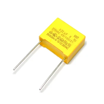 10PCS/LOT 275VAC capacitor X2 série de 0,22 uF 220nF 224K 15mm filme de Polipropileno capacitor