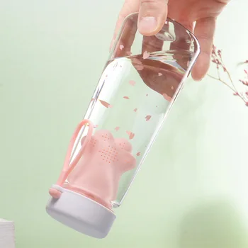 Versão coreana do Gato Bonito Garra do Copo de Plástico ao ar livre Criativo de Crianças Anti-queda de Água Copa do Aluno Copo Garrafas de Água