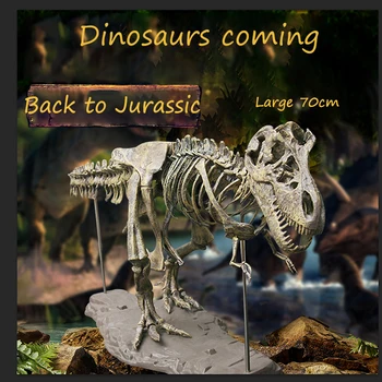 Dinossauros fósseis montagem de brinquedo Tiranossauro Rex esqueleto modelo arqueológico de simulação de 64 esqueletos