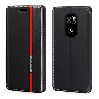 Para Motorola Defy 2021 Caso da Moda Multicolor Fecho Magnético Couro Flip Case Capa com o Titular do Cartão de 6,5 polegadas