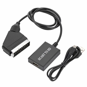 SCART para HDMI Adaptador SCART para HDMI Conversor Adaptador de Vídeo A4GS