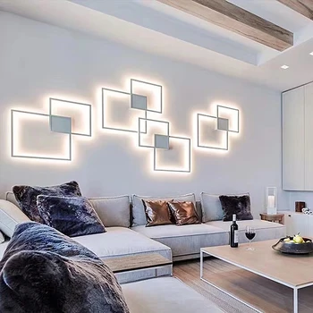 Zerouno LED, Lâmpada de Parede Decorativa Moderna DIY Luzes de Teto do Interior para a Home do Fundo de TV de Parede Luzes da Sala de Sala de estar Quarto