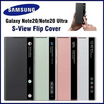 Original Samsung Note20 Smart View Flip Espelho Case Para Galaxy Nota 20 Ultra 5G de Telefone de Tampa do LED S-Exibir os Casos EF-ZN985