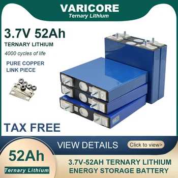 VariCore 3,7 V 52Ah bateria Ternário de lítio 52000mAh para 3s 12V 24V 10s 36V 48V bicicleta Elétrica de baterias modificação do parafuso prisioneiro