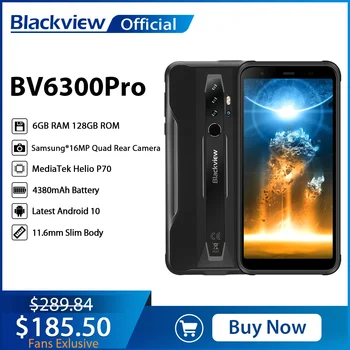 BLACKVIEW BV6300 Pro Helio P70 6GB+128GB Smartphone 4380mAh Android De 10 de Telefone Celular Quad Camere NFC IP68 à prova d'água Robusta Telefone