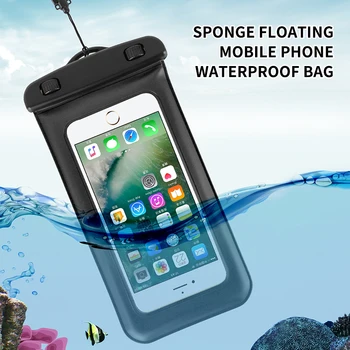 Esponja Float Saco Impermeável Case Para Samsung A80 70 A30 A50 S10 Nota 10 iPhone X Xs Max XR Debaixo de Água Caso Para Huawei Xiaomi