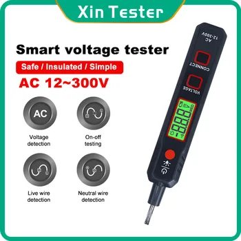 Xin Testador 5 em 1 detector de Tensão Elétrica caneta 300V luz de fundo Lanterna Sensibilidade Ajustável AC Tensão Tester XT89