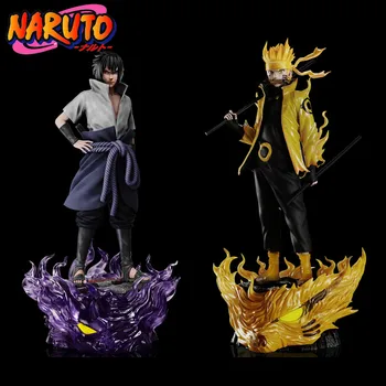 39CM Anime Naruto CW GK Uchiha Sasuke Seis Caminhos de Uzumaki Naruto Ação Estatueta de PVC Colecionáveis Estátua Modelo de Boneca de Brinquedos para as Crianças