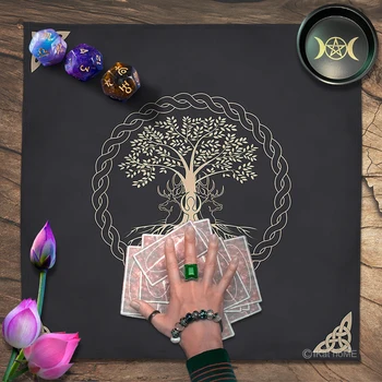 Nó celta Árvore da Vida, Tarot Toalha de mesa Espiritual toalha do Altar Jogo de Tabuleiro Oracle Cartão de Almofada de Astrologia, Adivinhação Wicca Tapeçaria