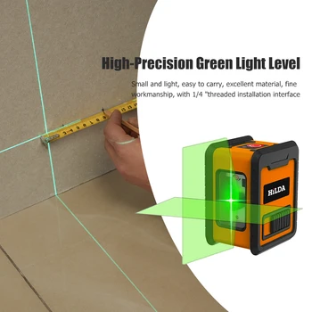 2 Linhas Linha Projecretion Instrumento de medição Portátil Gadgets Luz Verde Fio Terra de Instrumento Leve para Carpetes, Piso de Madeira