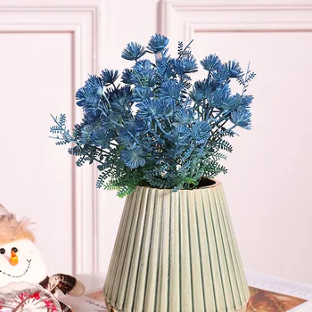 Azul De Seda Artificial, Rosas, Flores Do Casamento Home Outono De Decoração De Alta Qualidade Grande Buquê De Luxo Falso Arranjo De Flores Em Massa