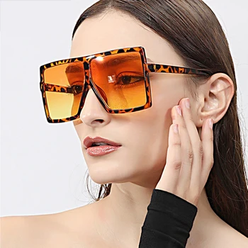 Oversized Gradiente De Óculos De Sol De Estilo Mulher Quadrado Óculos De Sol Masculino Feminino Marca De Luxo Óculos Da Moda Colorida Oculos De Sol