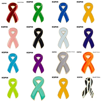 Fita de Conscientização do Câncer de Mama Pin de Lapela Aids Emblema de Metal Pin Broche de Botões Decorativos para Roupas XY0025