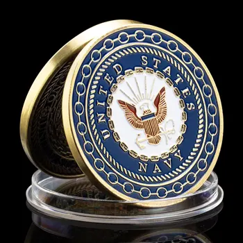 A Marinha Dos Estados Unidos Moeda Da Lembrança Depois De Uma Marinha,Sempre Uma Marinha Banhado A Ouro Colecionáveis Presente Criativo Moeda Comemorativa