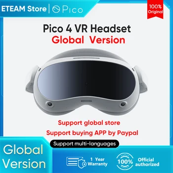 Versão Global Pico 4 VR Fone de ouvido Tudo-Em-Um Headset de Realidade Virtual 3D VR Óculos 4K+ Visor Para Stream de Jogos pico 4 vr