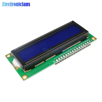 O Ecrã azul IIC/I2C/TWI/SPI Interface Serial 1602 16X2 Caracteres luz de fundo do LCD Módulo de LCD-1602 5V Para Arduino