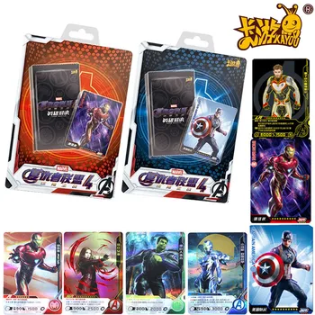 31Pcs/Set Original KAYOU Marvel Cartões de Filme de Anime Heróis de Duelo Jogo de Tabuleiro de Recolha de 3D Capitão América LR Quantum Hulk Cartões de Brinquedos
