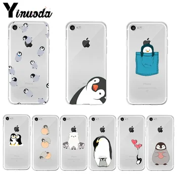 Yinuoda Bonito Adorável Pinguim Macio Telefone de TPU Case Acessórios Capa para iPhone 8 7 6 6S Plus X XS MAX 5 de 5 anos SE 2020 XR 11 pro max.