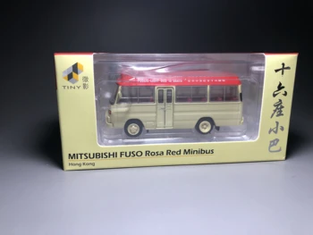Tiny 1:76 Mitsubishi Fuso Rosa Vermelha Microônibus Fundido Modelo De Ônibus Colleciton Edição Limitada Hobby Brinquedos Carro