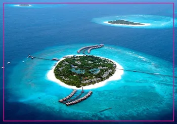 Retângulo Rígida Ímãs ,Maldivas, Ilha De Paraíso De Vista Do Metal Do Retângulo De Ímã De Geladeira 5538 Turismo De Lembranças
