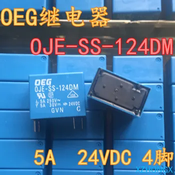 Relé de OJE-SS-124DM 4-pin 5a, um grupo de normalmente aberto 24 V