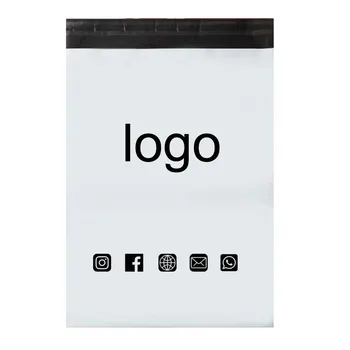 100pcs de Correio Personalizado Saco para o Logotipo da empresa Auto Selo do Envelope Plástico de Embalagem de Impressão de Discussão Express Sacos Frete Grátis