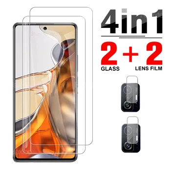 4 to1 câmara protetor de lente de vidro para a xiaomi 11t pro casos para o xiaomi mi 11 t pro 2021 xiaomi11t pro telefone películas para vidro tampa