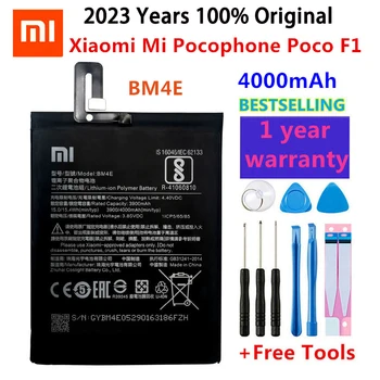 2023 ano Xiao Mi Original Bateria do Telefone BM4E para Xiaomi Mi Pocophone Poco F1 4000mAh de Substituição de Baterias de Ferramentas Gratuitas
