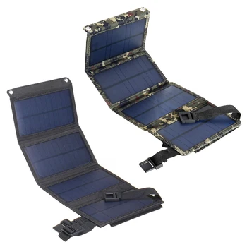 50W impermeável Dobrável, Painel Solar USB 5V Sunpower Célula Solar Banco Pacote de Telefone Celular Carregador de Bateria para Acampar ao ar livre, Caminhadas