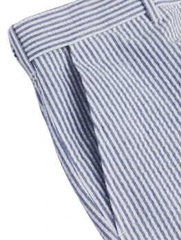 Moderno E Casual Seersucker Calças De Peso Leve Conforto Tailor Made Calças Slim Vestido De Calças Para Os Homens, Calças Casuais Para O Verão
